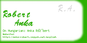 robert anka business card